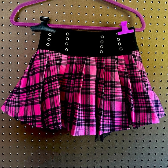 Skirts Hot Pink Plaid Mini Skirt Poshmark